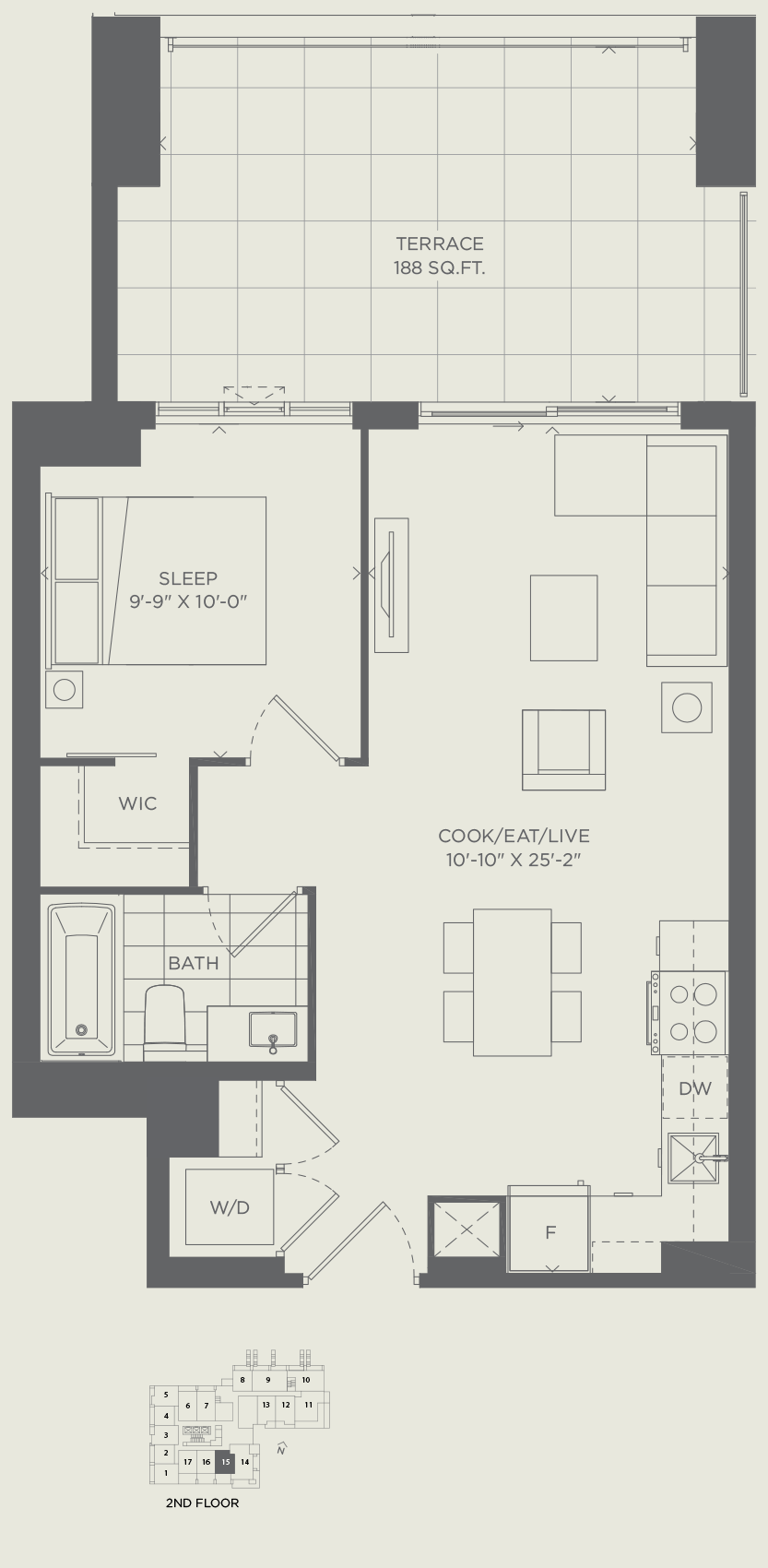 Suite 1L 748 SQ. FT.